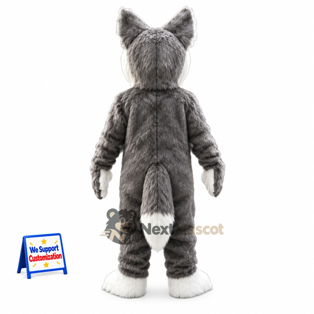 Wolf Mascot Costume - Gray for School Carnivals Wolf Mascot Costume - Gray for School Carnivals