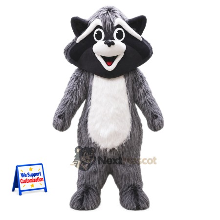 Raccoon Mascot Costume - Gray for Celebrations Raccoon Mascot Costume - Gray for Celebrations