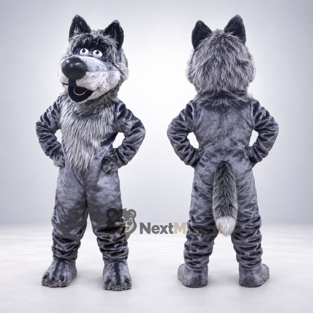 Wolf Mascot Costume - Gray for Community Fairs Wolf Mascot Costume - Gray for Community Fairs