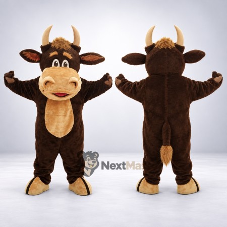 Bull Mascot Costume - Brown for Charity Events Bull Mascot Costume - Brown for Charity Events
