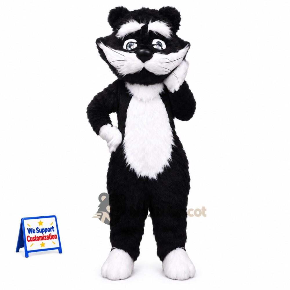 Skunk Mascot Costume - White Back Stripe
