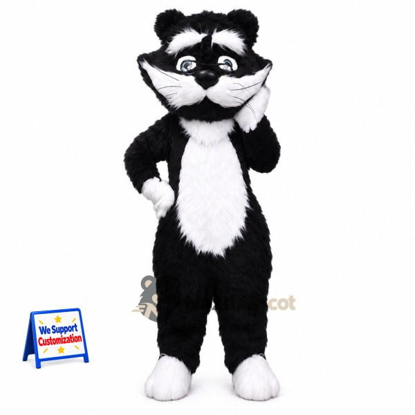 Skunk Mascot Costume - White Back Stripe