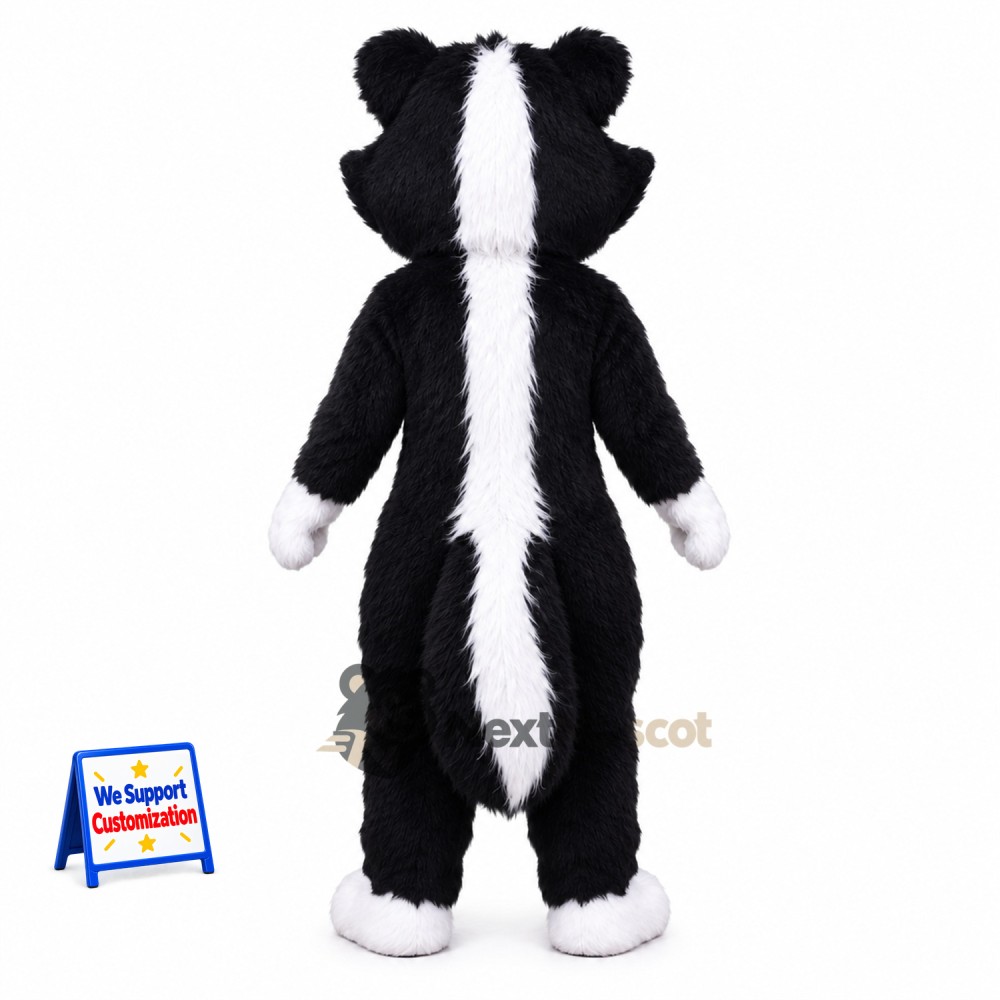 Skunk Mascot Costume - White Back Stripe