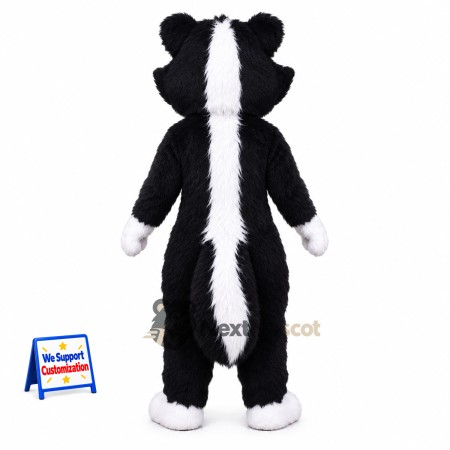 Skunk Mascot Costume - White Back Stripe