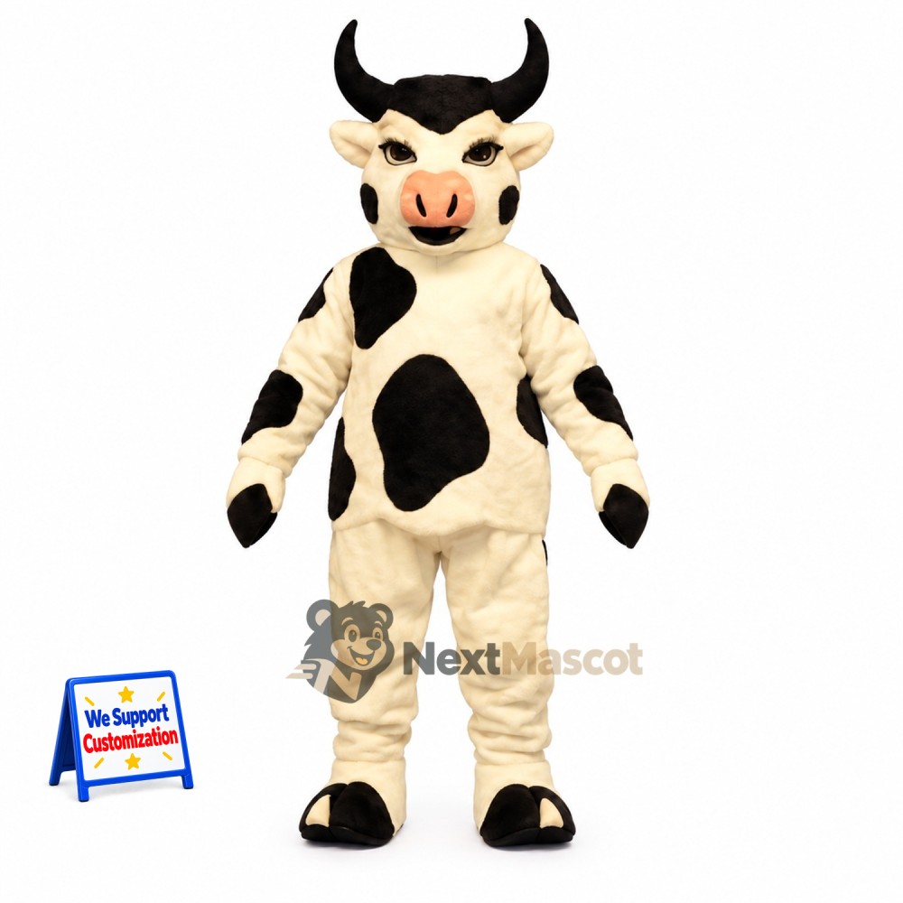 Cow Mascot Costume - Spotted for Team Celebrations Cow Mascot Costume - Spotted for Team Celebrations