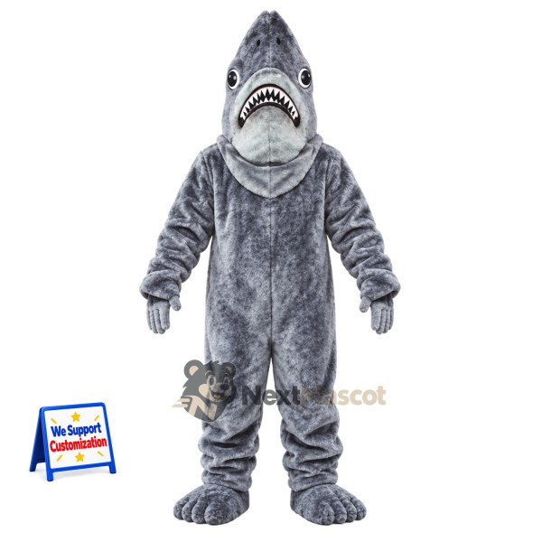 Shark Mascot Costume - Gray for Carnivals