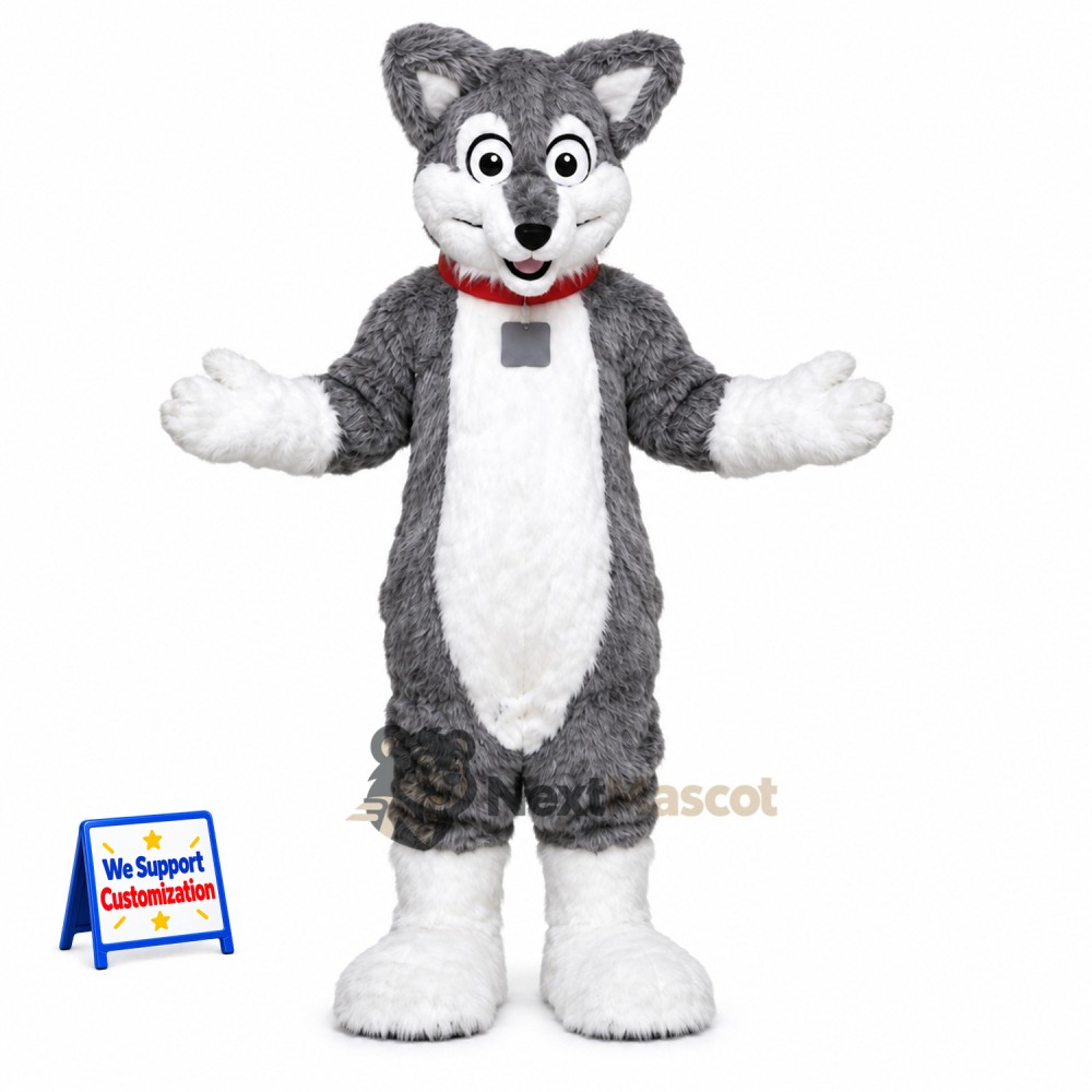 Husky Dog Mascot Costume - Gray for Festivals Husky Dog Mascot Costume - Gray for Festivals
