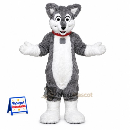 Husky Dog Mascot Costume - Gray for Festivals Husky Dog Mascot Costume - Gray for Festivals