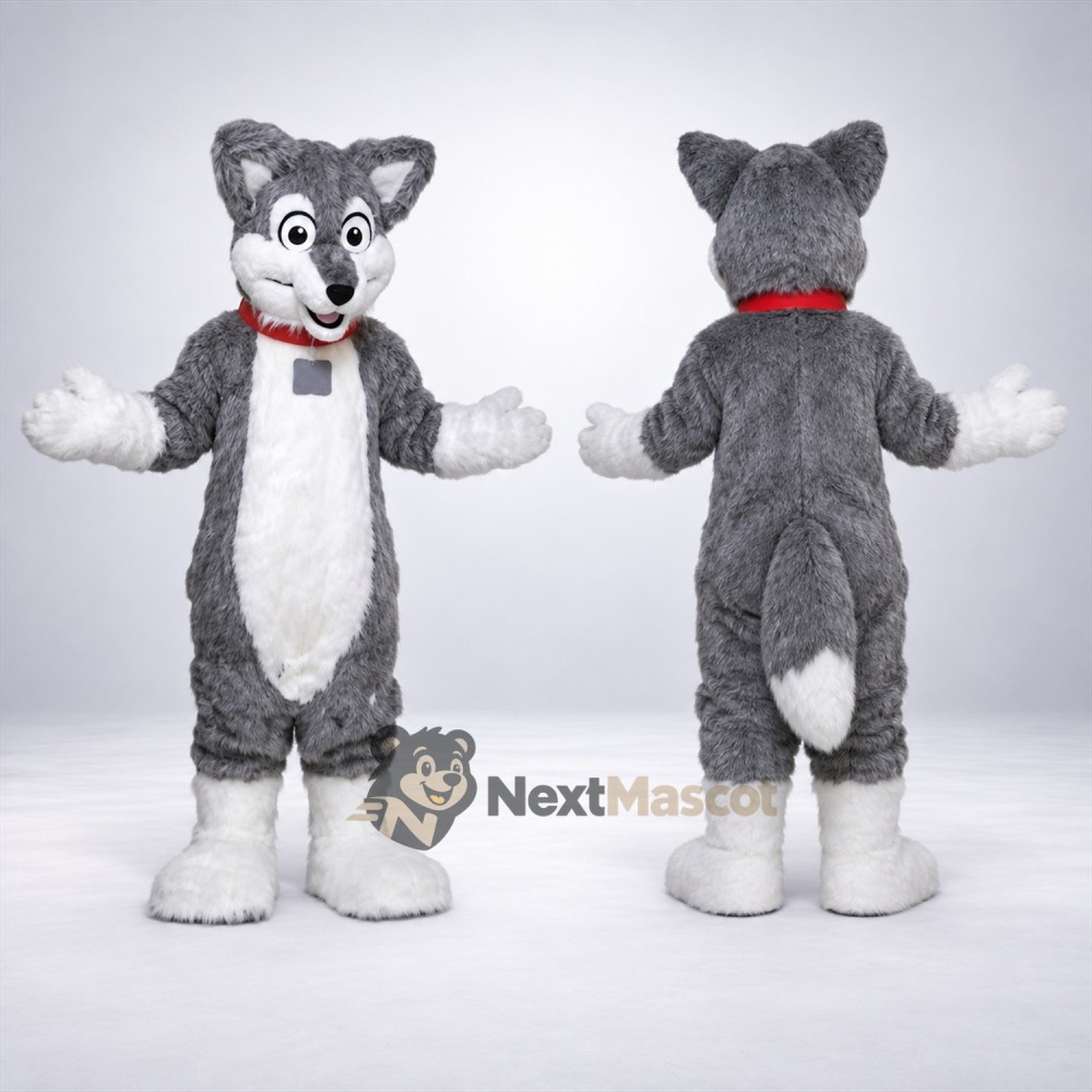 Husky Dog Mascot Costume - Gray for Festivals Husky Dog Mascot Costume - Gray for Festivals