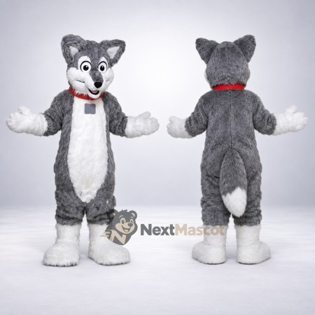 Husky Dog Mascot Costume - Gray for Festivals Husky Dog Mascot Costume - Gray for Festivals