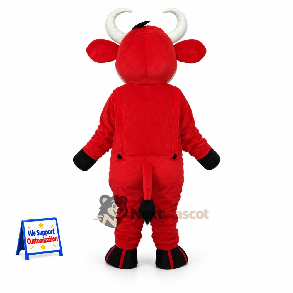 Bull Mascot Costume - Red for Festivals Bull Mascot Costume - Red for Festivals