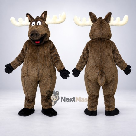 Moose Mascot Costume - Brown for Team Parades Moose Mascot Costume - Brown for Team Parades