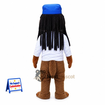 Dog Mascot Costume - Brown, White Shirt and Cap Dog Mascot Costume - Brown, White Shirt and Cap