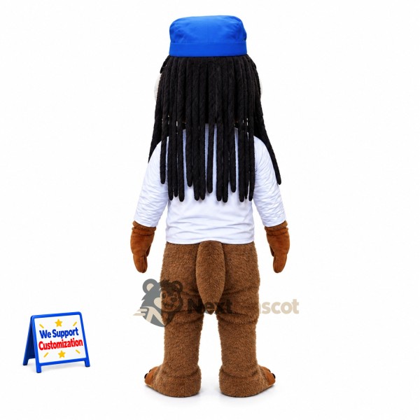 Dog Mascot Costume - Brown, White Shirt and Cap Dog Mascot Costume - Brown, White Shirt and Cap