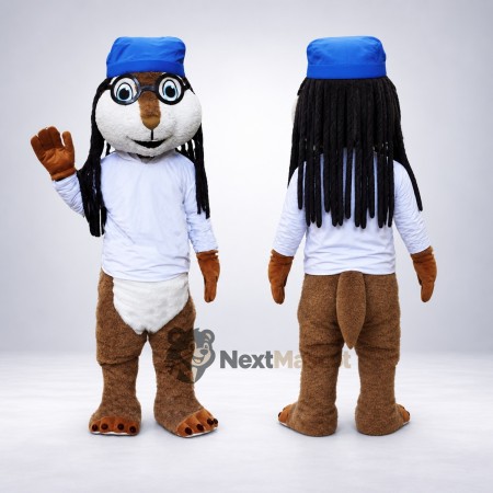 Dog Mascot Costume - Brown, White Shirt and Cap Dog Mascot Costume - Brown, White Shirt and Cap