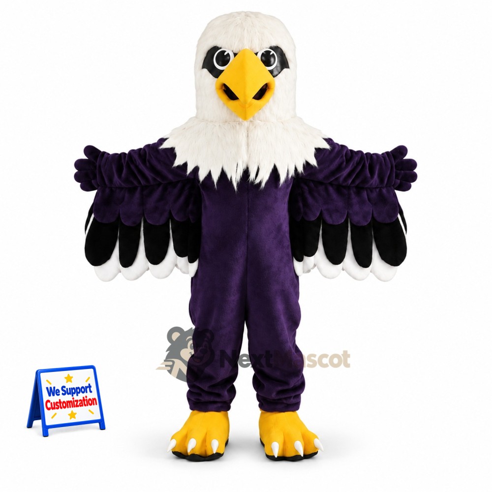 Eagle Mascot Costume - Purple for Parades Eagle Mascot Costume - Purple for Parades