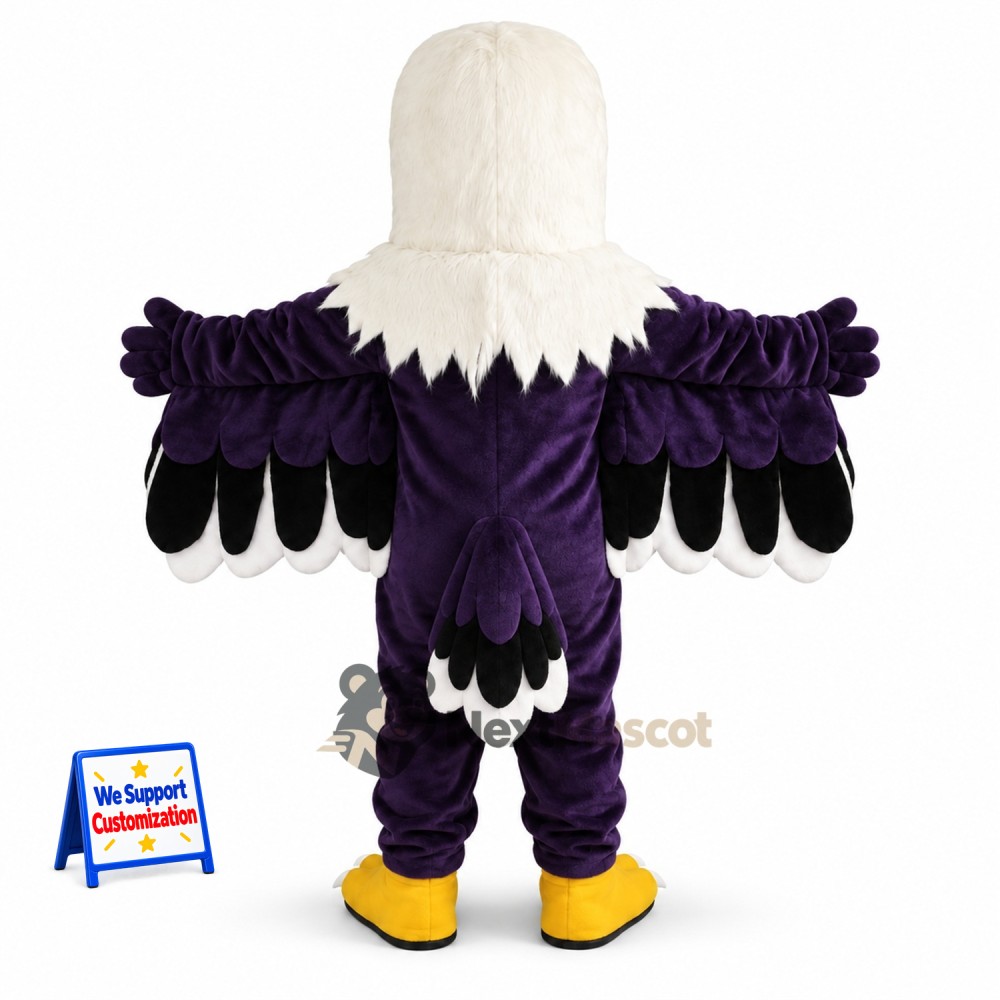 Eagle Mascot Costume - Purple for Parades Eagle Mascot Costume - Purple for Parades