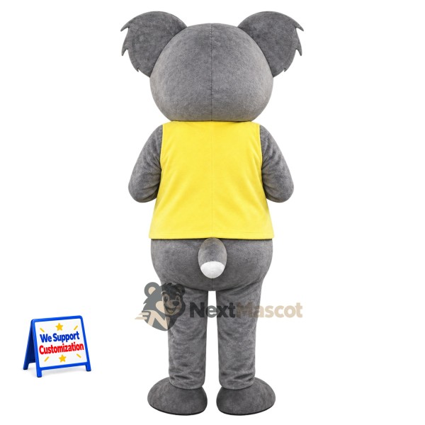 Koala Mascot Costume - Yellow Shirt for School Events Koala Mascot Costume - Yellow Shirt for School Events