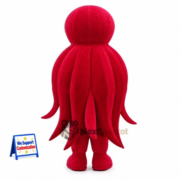 Octopus Mascot Costume - Red for Aquarium Events Octopus Mascot Costume - Red for Aquarium Events