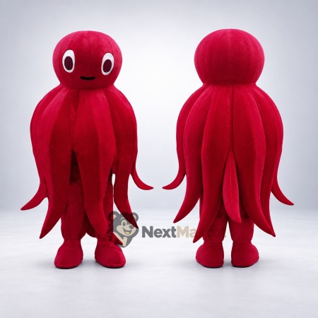 Octopus Mascot Costume - Red for Aquarium Events