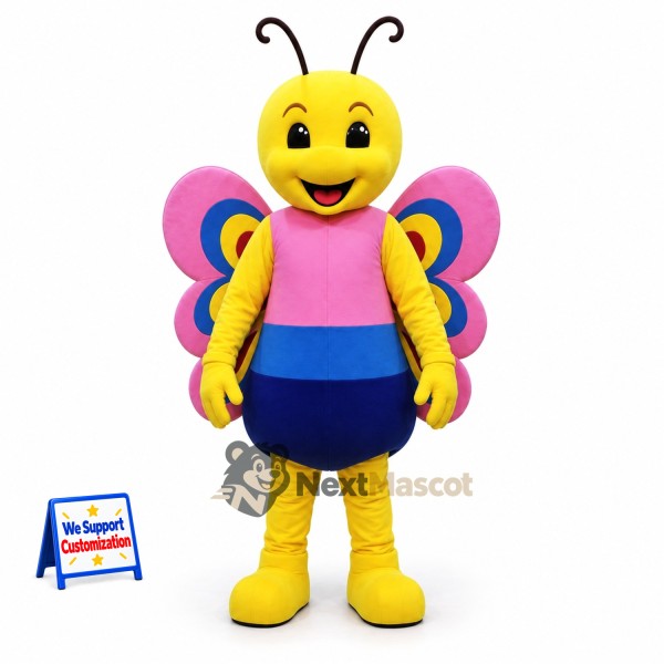 Butterfly Mascot Costume - Yellow for Birthday Parties