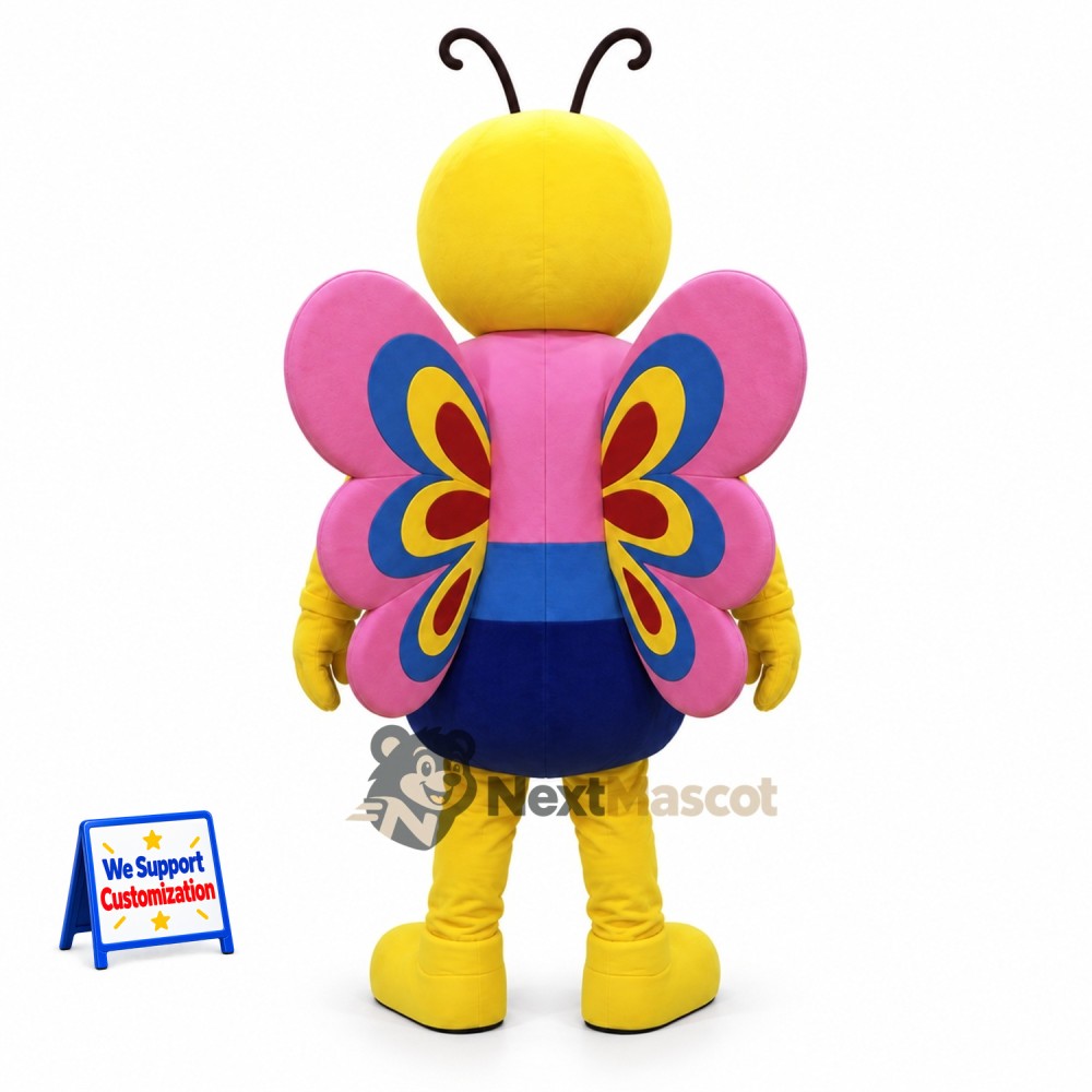 Butterfly Mascot Costume - Yellow for Birthday Parties