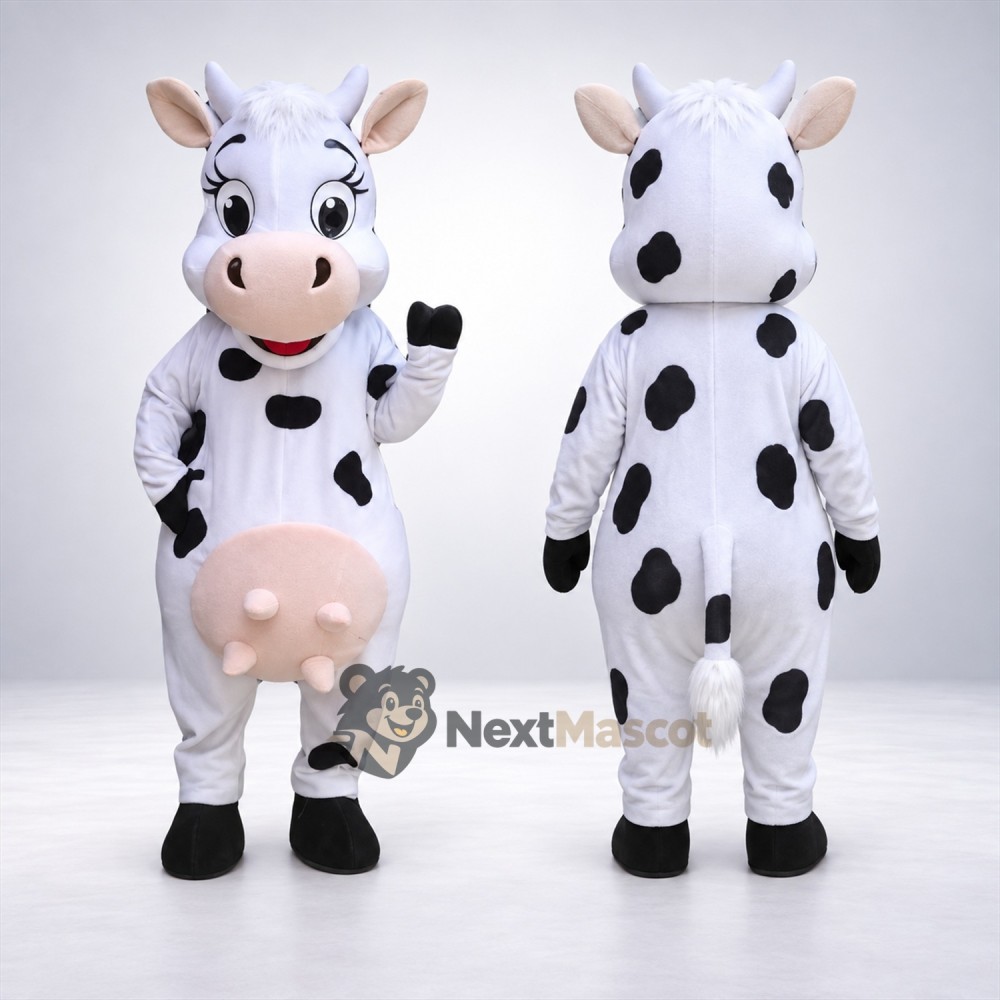 Cow Mascot Costume - Spotted for Stadium Events Cow Mascot Costume - Spotted for Stadium Events