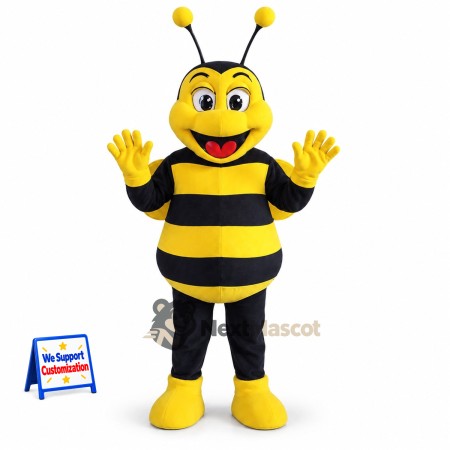Bee Mascot Costume - Yellow, Yellow Gloves and Wings Bee Mascot Costume - Yellow, Yellow Gloves and Wings
