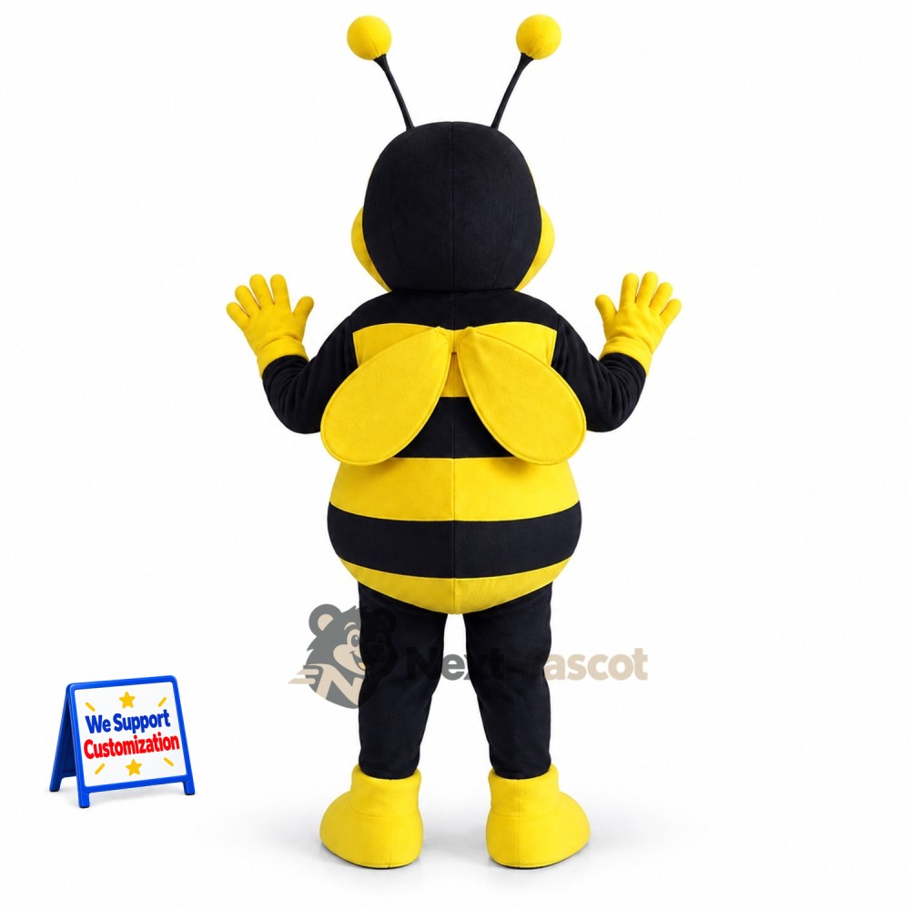 Bee Mascot Costume - Yellow, Yellow Gloves and Wings Bee Mascot Costume - Yellow, Yellow Gloves and Wings