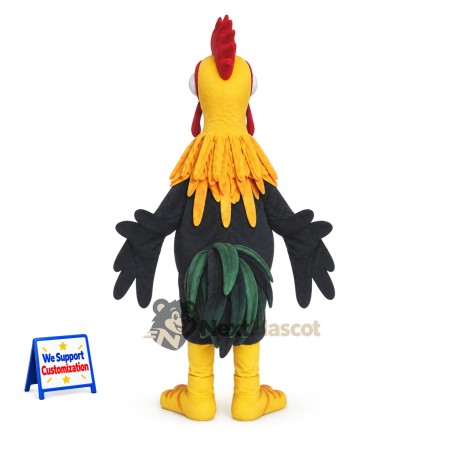 Rooster Mascot Costume - Black for Parades