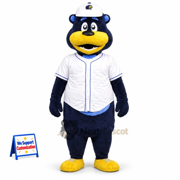 Bear Mascot Costume - Blue, Baseball Uniform
