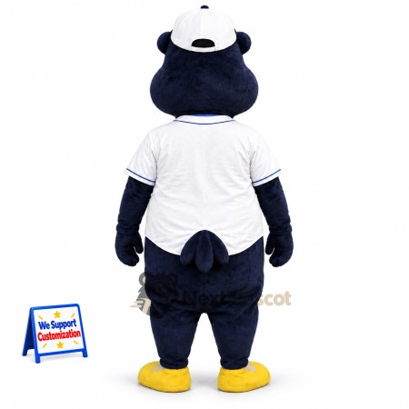 Bear Mascot Costume - Blue, Baseball Uniform Bear Mascot Costume - Blue, Baseball Uniform