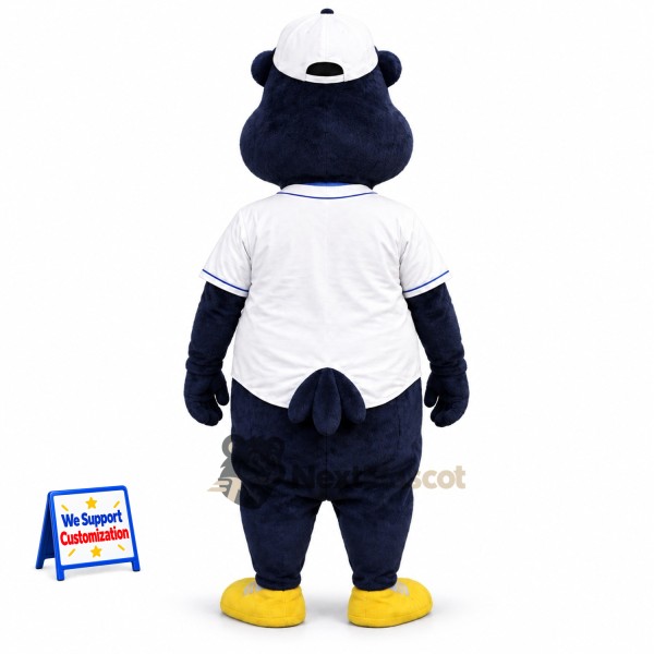 Bear Mascot Costume - Blue, Baseball Uniform Bear Mascot Costume - Blue, Baseball Uniform