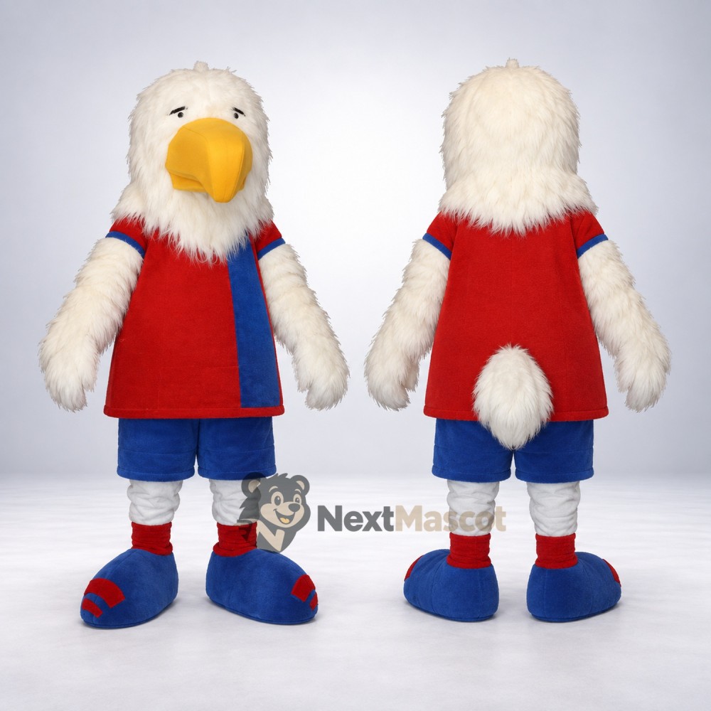 Bald Eagle Mascot Costume - Red Vest for Parades Bald Eagle Mascot Costume - Red Vest for Parades
