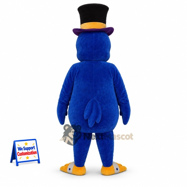 Penguin Mascot Costume - Blue, Top Hat Penguin Mascot Costume - Blue, Top Hat