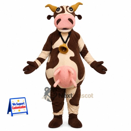 Cow Mascot Costume - Brown for Festivals Cow Mascot Costume - Brown for Festivals