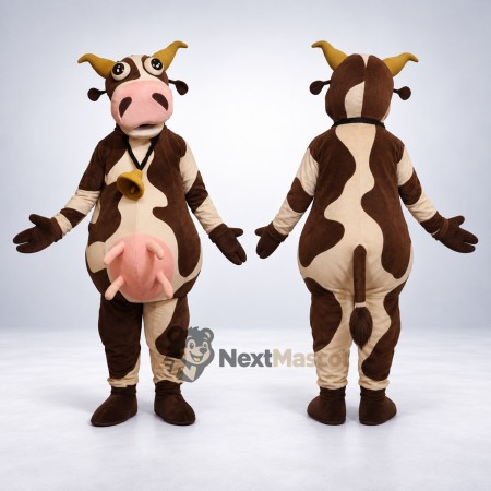 Cow Mascot Costume - Brown for Festivals Cow Mascot Costume - Brown for Festivals