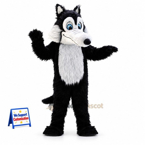 Wolf Mascot Costume - Black and White for School Events