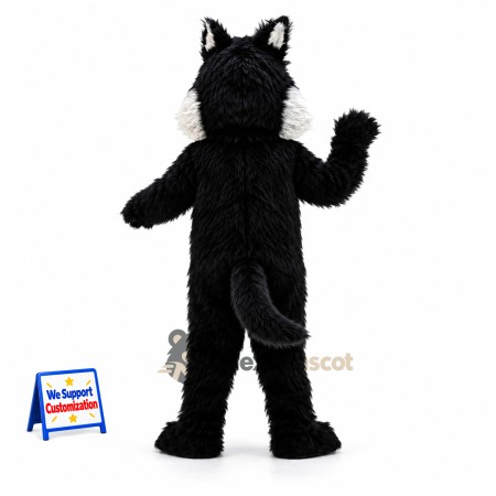 Wolf Mascot Costume - Black and White for School Events Wolf Mascot Costume - Black and White for School Events