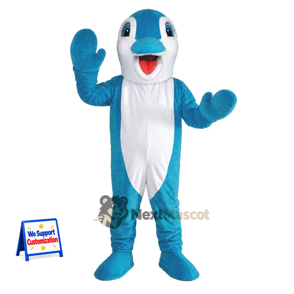 Dolphin Mascot Costume - Blue for Marine Education Dolphin Mascot Costume - Blue for Marine Education