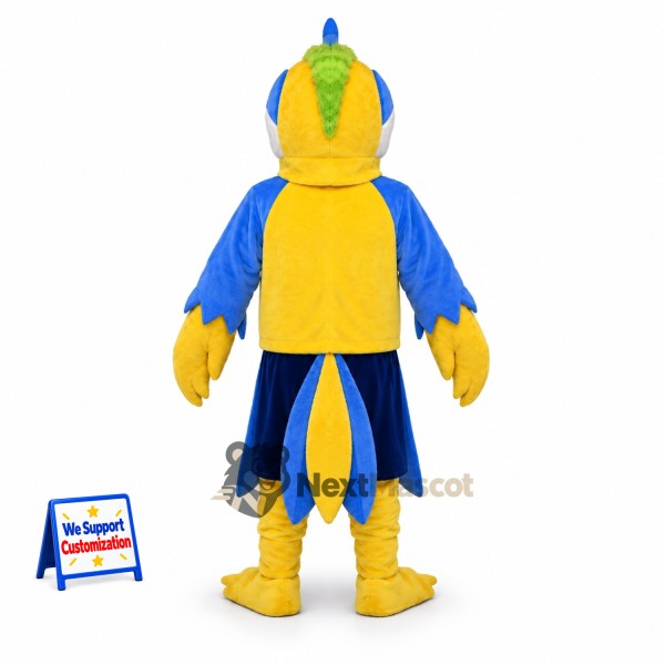 Parrot Mascot Costume - Blue and Yellow for Sports Days Parrot Mascot Costume - Blue and Yellow for Sports Days