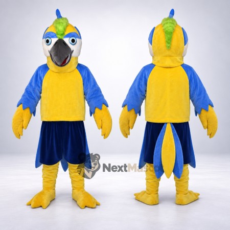 Parrot Mascot Costume - Blue and Yellow for Sports Days Parrot Mascot Costume - Blue and Yellow for Sports Days