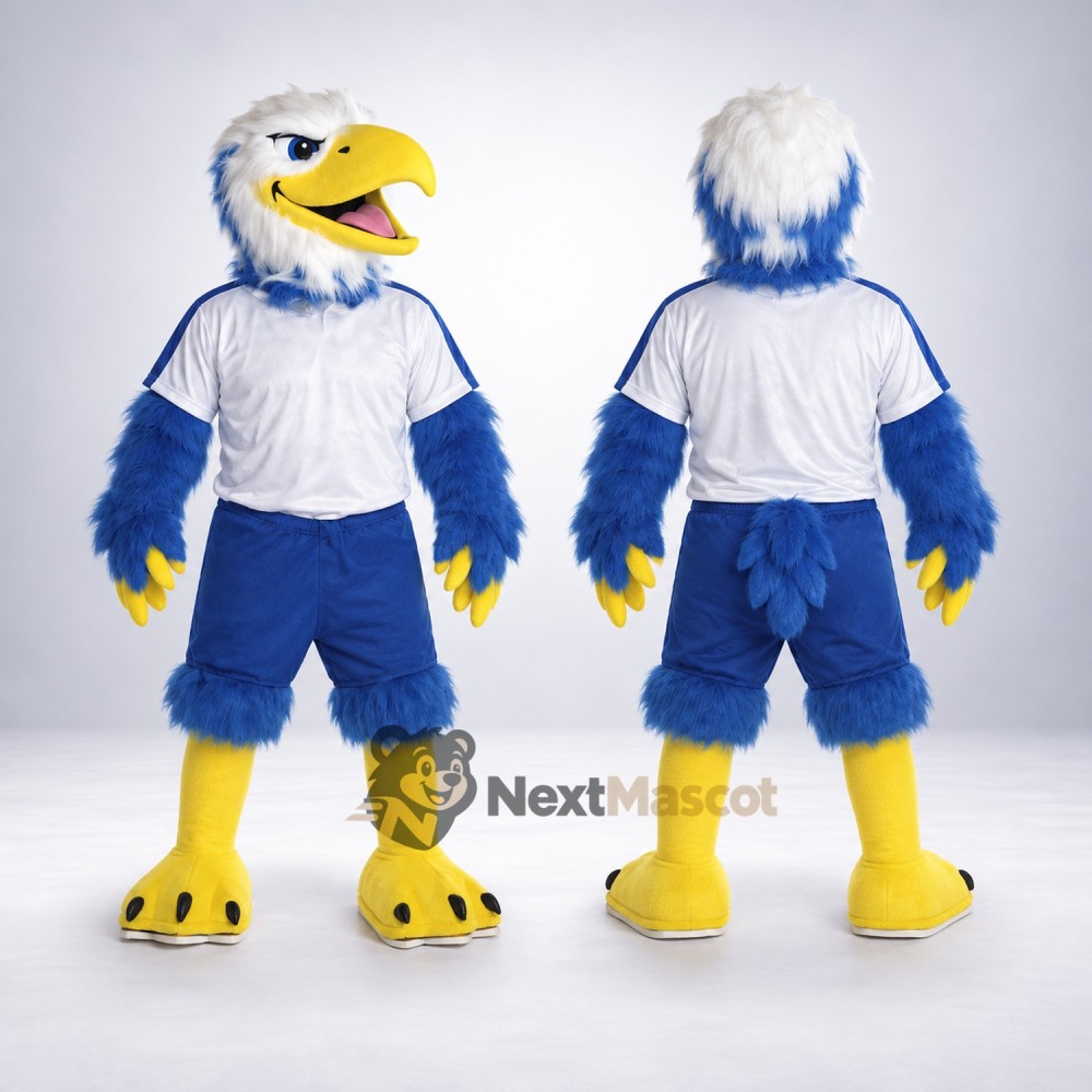 Eagle Mascot Costume - Blue, White Uniform Eagle Mascot Costume - Blue, White Uniform