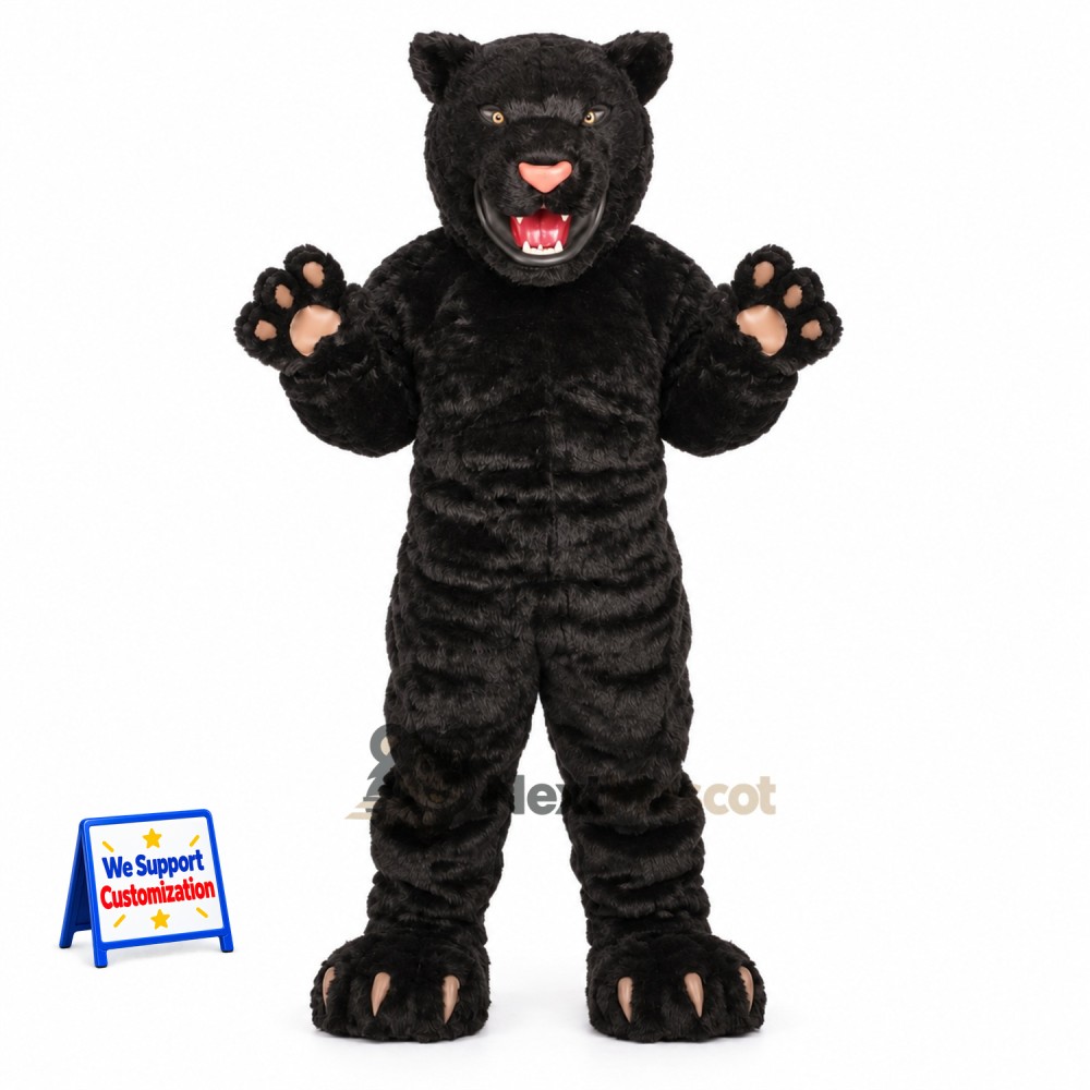 Panther Mascot Costume - Black for Stage Shows Panther Mascot Costume - Black for Stage Shows