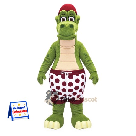 Dinosaur Mascot Costume - Green, Shorts