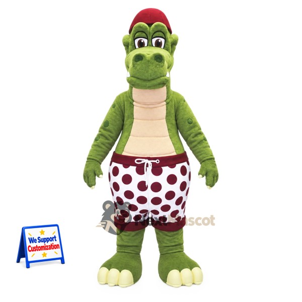 Dinosaur Mascot Costume - Green, Shorts