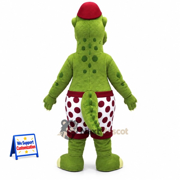 Dinosaur Mascot Costume - Green, Shorts Dinosaur Mascot Costume - Green, Shorts