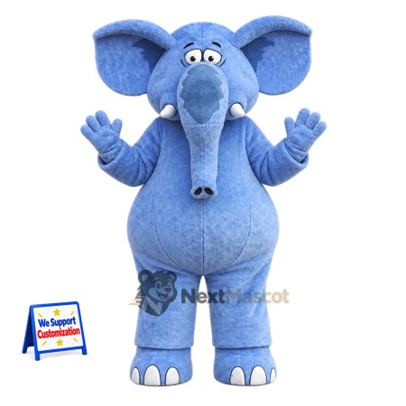 Elephant Mascot Costume - Blue, Orange Waist Pouch Elephant Mascot Costume - Blue, Orange Waist Pouch