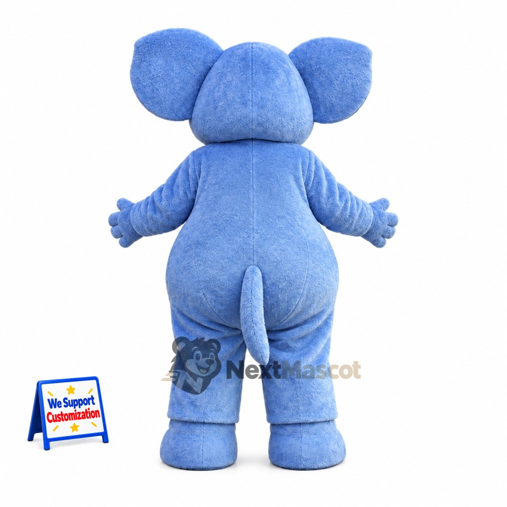 Elephant Mascot Costume - Blue, Orange Waist Pouch Elephant Mascot Costume - Blue, Orange Waist Pouch