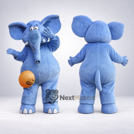 Elephant Mascot Costume - Blue, Orange Waist Pouch Elephant Mascot Costume - Blue, Orange Waist Pouch